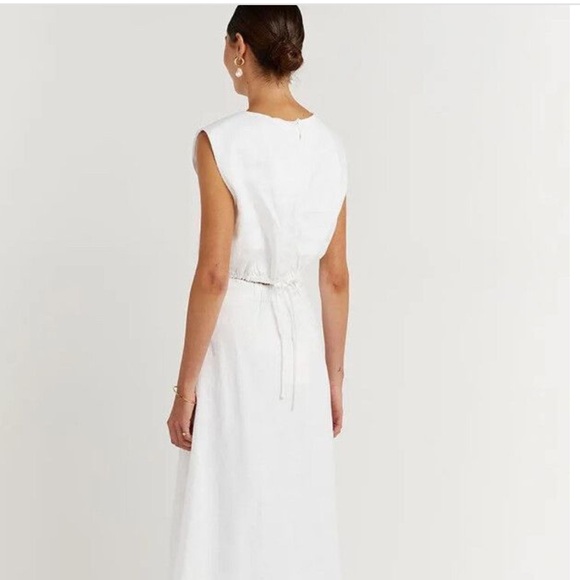 DISSH DYLAN LINEN CROP TOP white - Picture 4 of 10